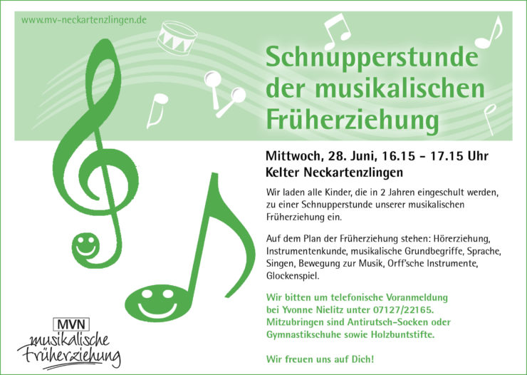 Schnupperstunde der musikalischen Früherziehung 2017